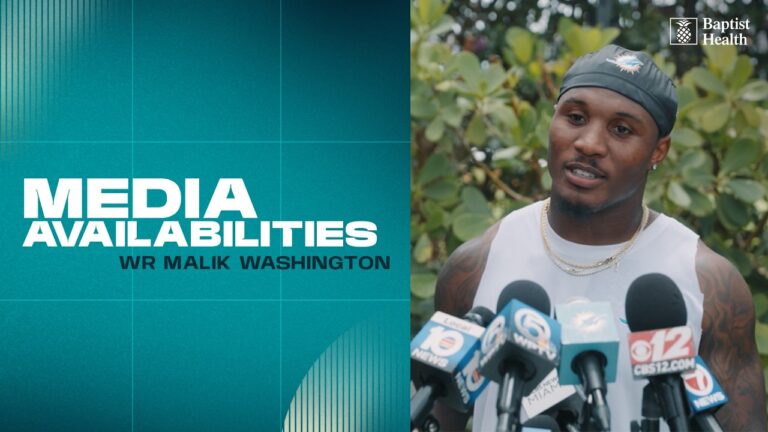 WR Malik Washington meets with the media Miami Dolphins