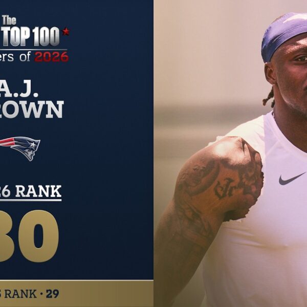 80: A.J. Brown (WR, Patriots) Top 100 Players of 2026