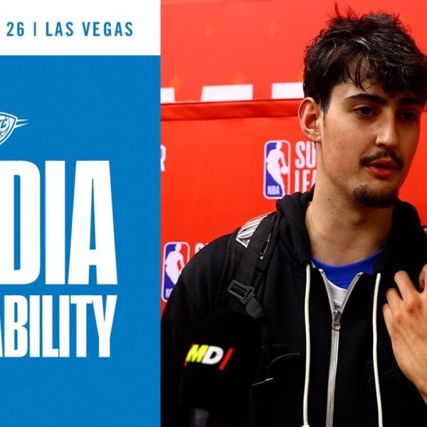 Aday Mara After Game 2 in Las Vegas 2026 NBA Summer League OKC Thunder