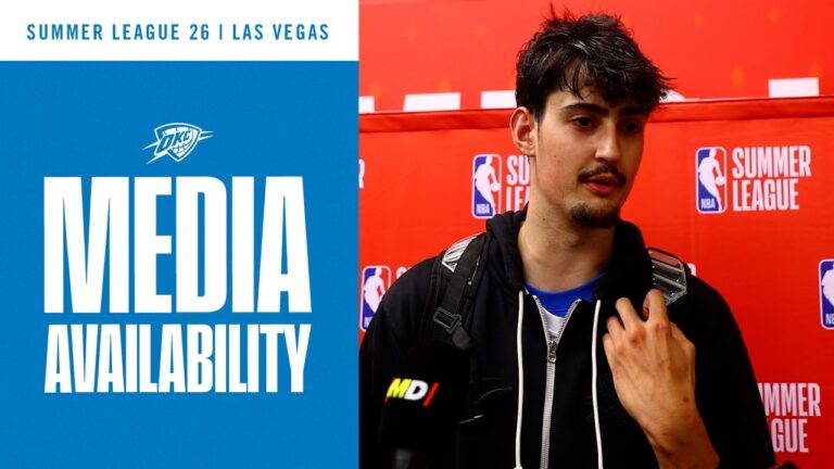 Aday Mara After Game 2 in Las Vegas 2026 NBA Summer League OKC Thunder