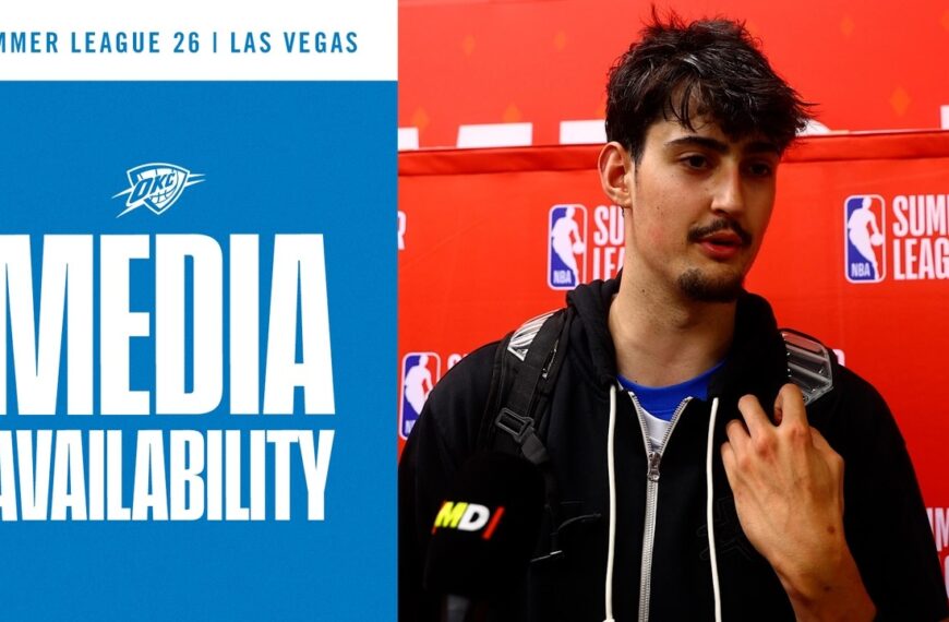 Aday Mara After Game 2 in Las Vegas 2026 NBA Summer League OKC Thunder