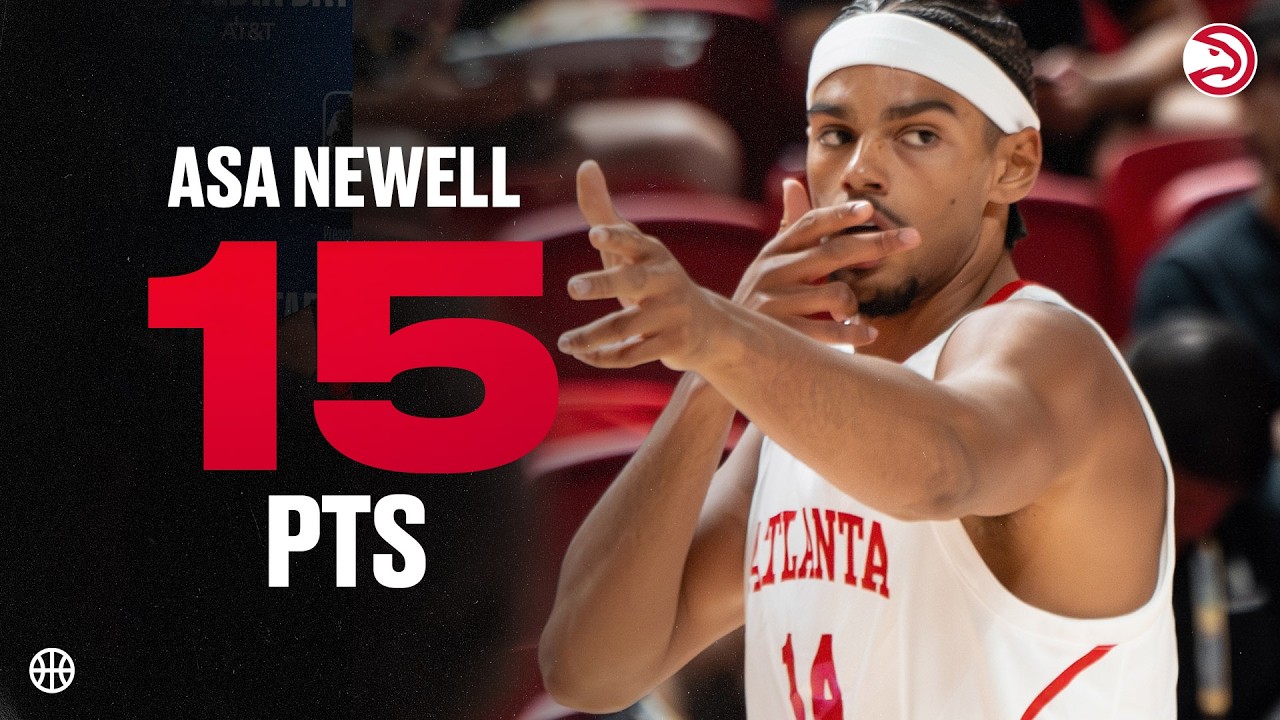 Asa Newell puts up 15 Points & 5 Rebounds in Hawks Summer League Win Highlights & Interview