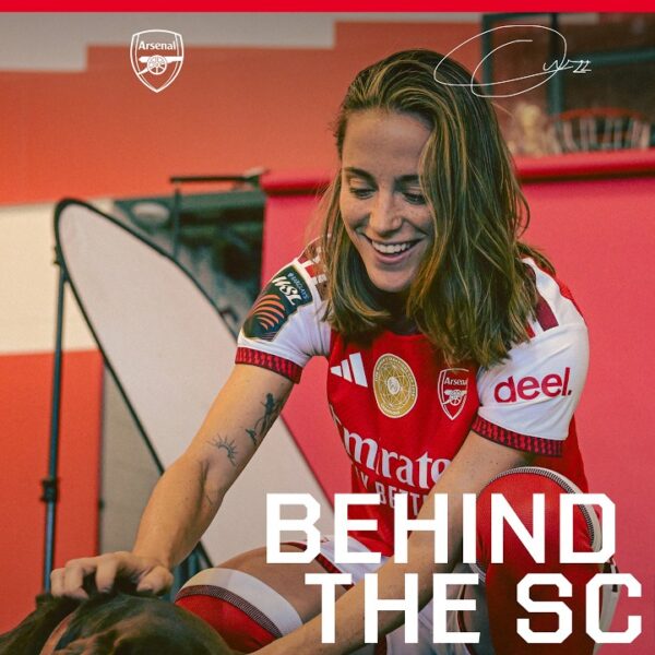 BEHIND THE SCENES Ona Batlle’s first day at The Arsenal