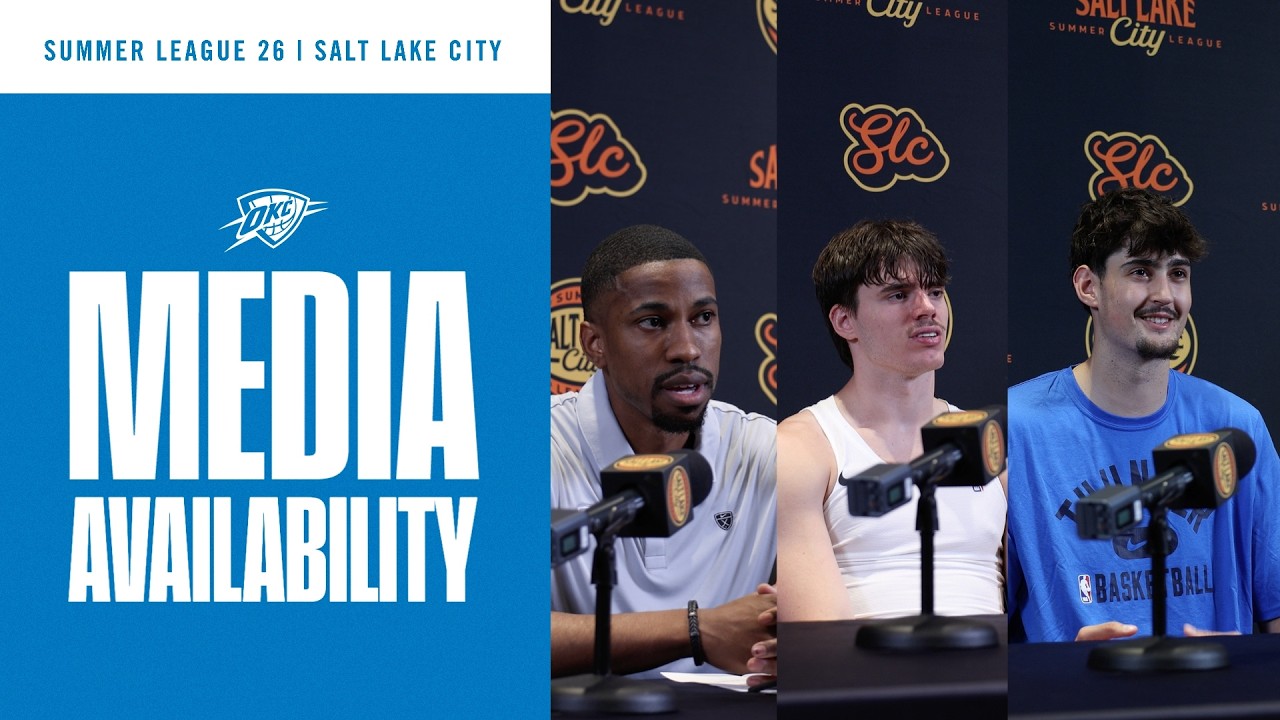 Brooks Barnhizer and Aday Mara After Game 1 SLC Summer League Postgame Media July 4th, 2026