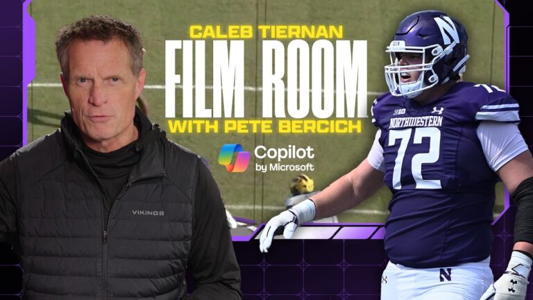 Caleb Tiernan’s Blocking Ability, Instincts & Athleticism, College Highlights Film Room