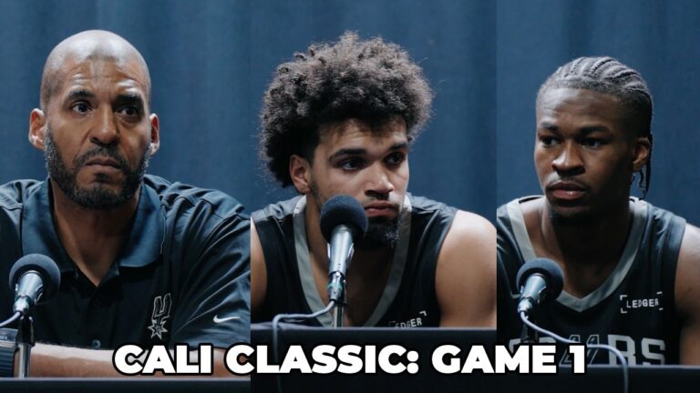 Cali Classic, Game 1: Spurs Coach Corliss Williamson, Ja’Kobi Gillespie, Miles Kelly