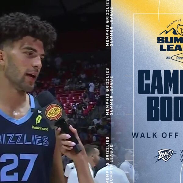 Cameron Boozer Walk Off Interview Grizzlies Vs. Thunder