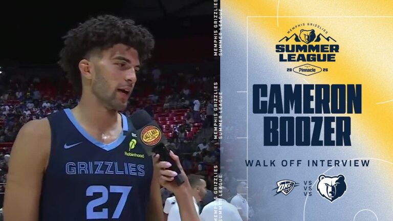 Cameron Boozer Walk Off Interview Grizzlies Vs. Thunder