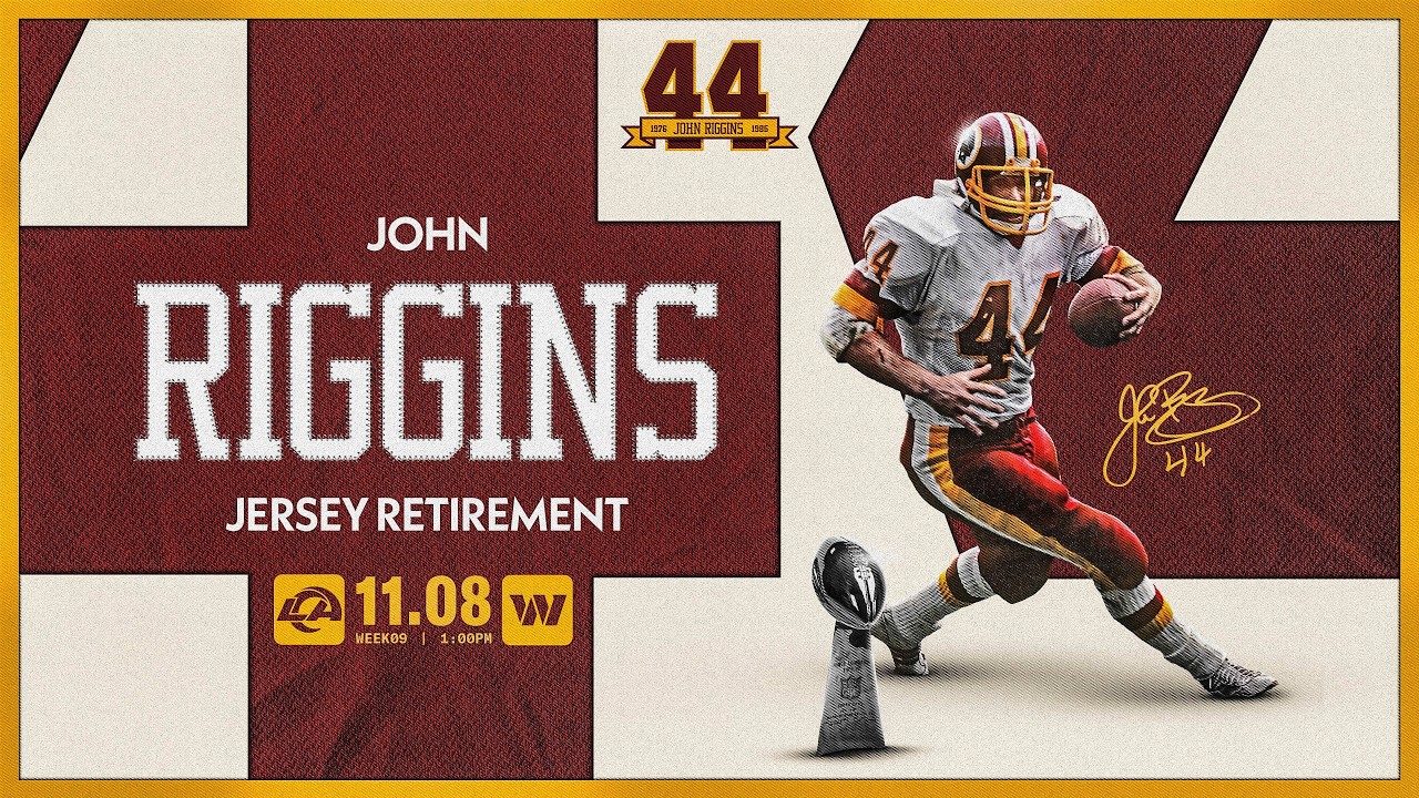 Celebrating The Bright Legacy Of No. 44 John Riggins Jersey Retirement Washington Commanders