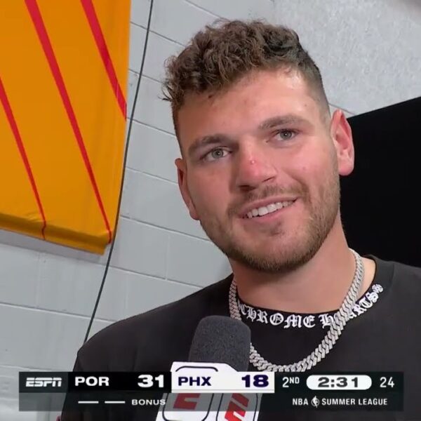 Donovan Clingan ESPNU Interview 2026 NBA Summer League Portland Trail Blazers