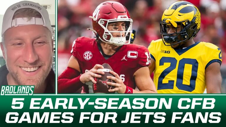Five MUST-WATCH College Football games for New York Jets fans! (FULL Badlands)