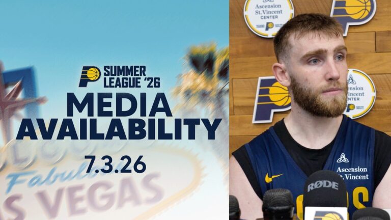 Indiana Pacers Summer League Media Availability July 3, 2026