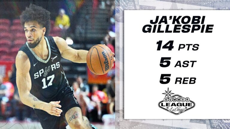 Ja’kobi Gillespie Was Deep In His Bag In Spurs Summer League Win Vs. Knicks
