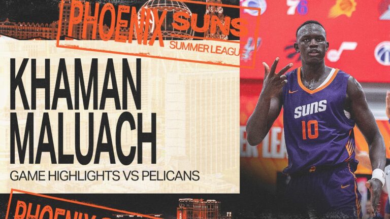 Khaman Maluach 15 PTS 15 REB for 2nd Double-Double at Summer League Phoenix Suns Player Highlights