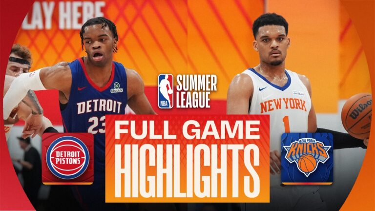 PISTONS vs KNICKS LAS VEGAS SUMMER LEAGUE FULL GAME HIGHLIGHTS July 13, 2026