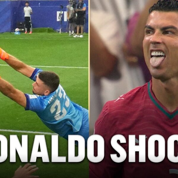 SAVE SHOCKS RONALDO Unai Simón’s Makes STUNNING Diving Save on Cristiano Ronaldo’s Shot