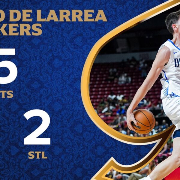 Sergio De Larrea (5 PTS 4 AST) Highlights vs. Los Angeles Lakers Summer League July 11, 2026