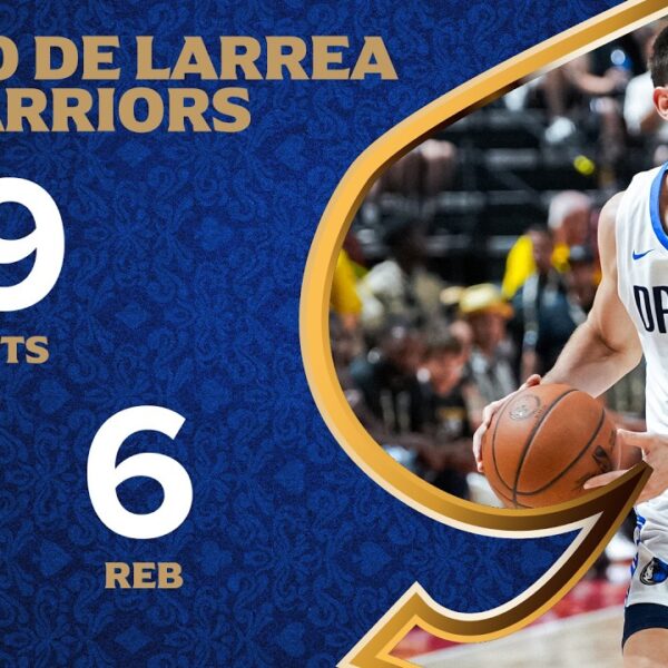 Sergio De Larrea (9 PTS 6 REB) Highlights vs. Golden State Warriors Summer League July 9, 2026