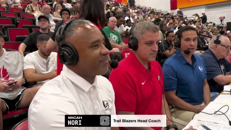 Trail Blazers Head Coach Micah Nori Opens Up ESPN 2026 Summer League Game 2