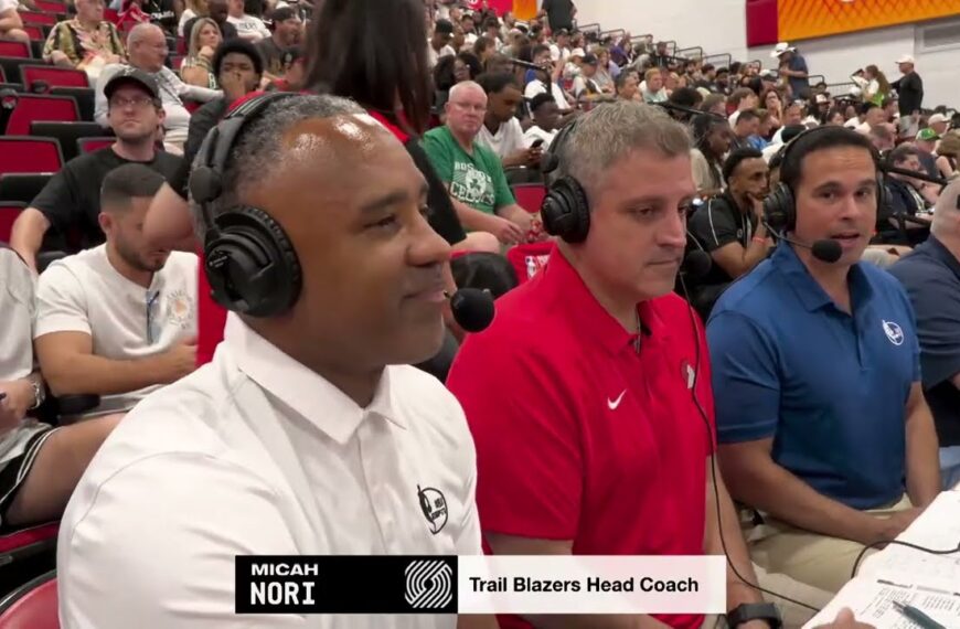Trail Blazers Head Coach Micah Nori Opens Up ESPN 2026 Summer League Game 2