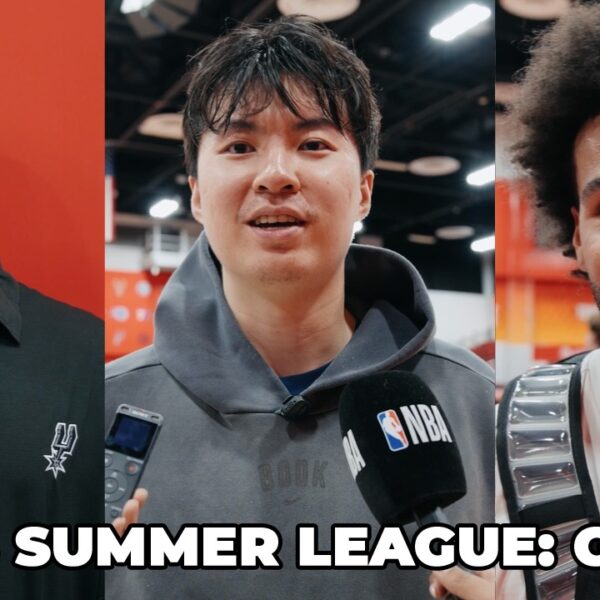 Vegas Summer League Game 4: Spurs Coach Corliss Williamson, Hyunjung Lee, Ja’Kobi Gillespie